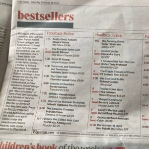 Richard Armitage Instagram - Thank you to everyone who supported me on the Geneva book tour 2023. We managed to sneak in to ‘The Times’ Hardback Bestseller list, alongside some absolute titans of the publishing world. 🙌🙌🙌