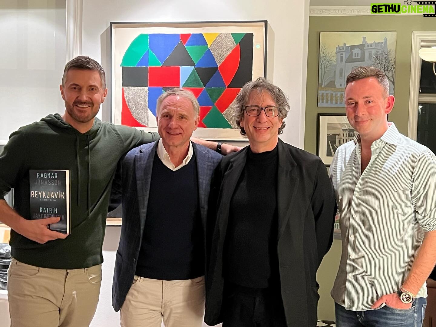 Richard Armitage - 7.2K Likes - Neil Gaiman. Dan Brown and Ragnar Jonasson on our first evening at dinner. Can’t wait to read Ragnar’s new book ‘Reykjavík’ (thanks for the signed copy!!)