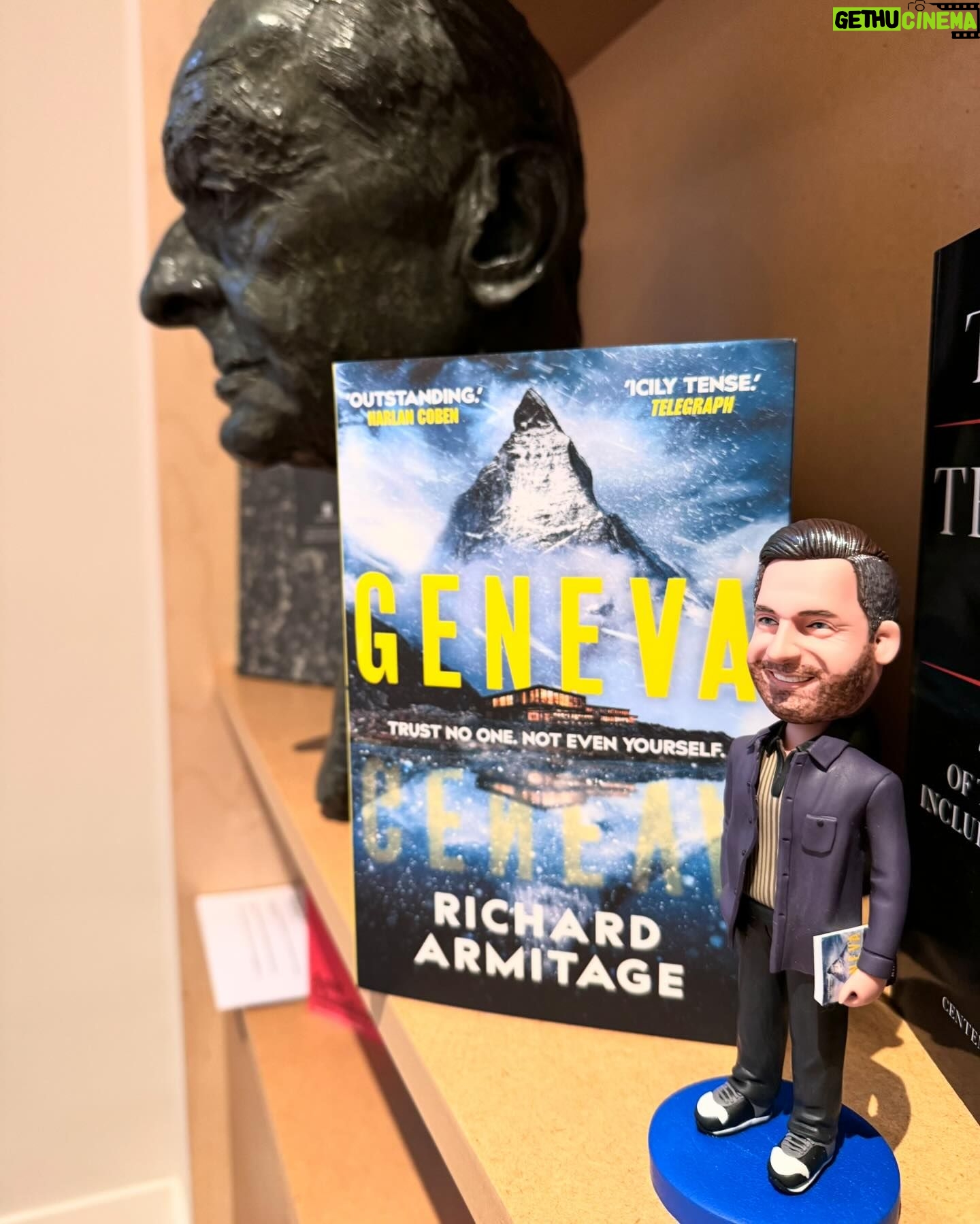 Richard Armitage - 3.8K Likes - Signing some more copies on Thomas’s table at Faber today. T.S.Elliot, Geneva and mini me. A little sacrilegious?