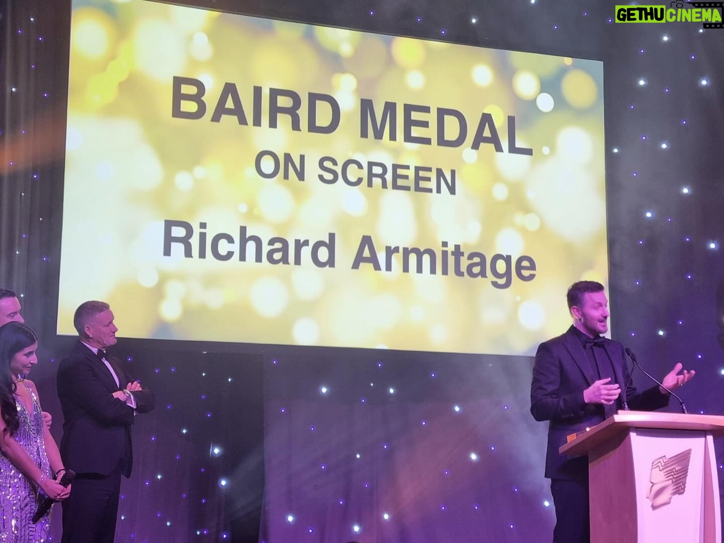 Richard Armitage - 3.8K Likes - Thank you to the Royal Television Society. What an honour. Kully Khaila Dorothy Hobson and all the amazing hosts. What a fun night brilliantly MC’d by Summaya Mughal and Ed James