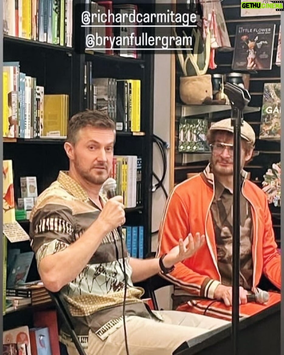 Richard Armitage - 6.1K Likes - Thanks Book Soup and Bryan Fuller for a brilliant evening and to all the 🇺🇸 friends who turned up to support Geneva. (I came dressed as a bookshelf!!!)
