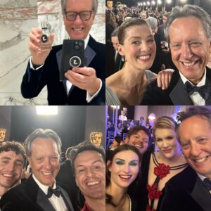 Richard E. Grant Instagram - With @jackperfume @mspike & @sophieellisbextor Emerald Fennell and Paul  Mescal & Andrew Scott Richard Jones @bafta