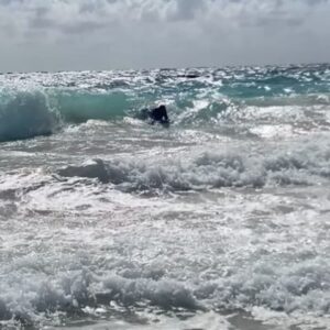 Richard E. Grant Instagram - Boogie boarding in the Caribbean always makes me feel like a boy again as all my childhood summers were spent in the Indian Ocean on the Mozambique coast