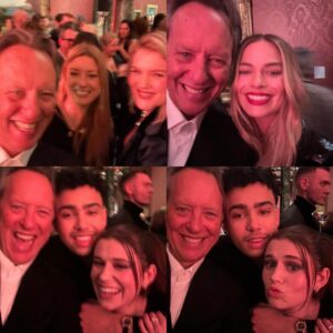 Richard E. Grant Instagram - Selfies with @saltburnfilm empress Emerald Fennell, producer Margot Robbie, @oliviagranted @archmadekwe & @alisonjoliver