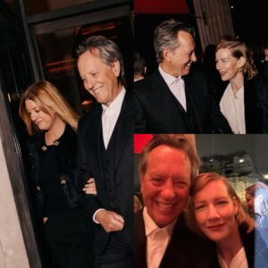 Richard E. Grant Instagram - With my beloved daughter @oliviagranted at the pre- BAFTA party and thrilled to meet Sandra Huller, the brilliant actress in ZONE OF INTEREST & ANATOMY OF A FALL