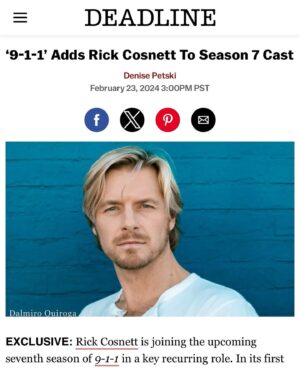 Rick Cosnett Instagram - Watch us starting March 14th 8/7c @911onabc ! 🧑‍🚒👨‍⚕️🛳️