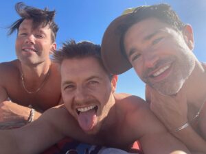 Rick Cosnett Instagram - Happy Pride 😝 ! @mattdallas @taylorfrey 🌈