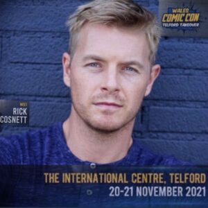 Rick Cosnett Instagram - I’m coming to Telford, UK this Saturday and Sunday for @walescomiccon ! Come and see me. Cannot WAIT- So many other cool guests including @billiepiper and @johnscotbarrowman and @coxusa