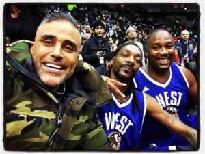 Rick Fox Instagram - Westside on the EastSide @nbaallstar @nbatv #AfterDark @snoopdogg @mrlennoxlewis I Can, We Can Charity