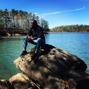 Rick Fox Instagram - Life is a journey of big rocks to climb ~ Little ones to trip over & milestones to mark where we have been ~ If it wasn't for #TheRock the stream would make no sound ~  #FindYourRock