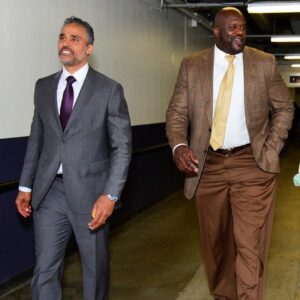 Rick Fox Instagram - With this handsome gentleman @shaq shooting @nbatv prior to Game 1 of the 2015 #NBAFinals. #TBT