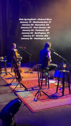 Rick Springfield Instagram - Tonight at @basiecenter in Red Bank, NJ with @therichardmarx ! More shows below!
January 19 - Mashantucket, CT
January 20 - Bensalem, PA
January 21 - Port Chester, NY
January 25 - Portland, ME
January 26 - Burlington, VT
January 27 - Boston, MA
January 28 - Huntington, NY
Use link in bio for ticket info.