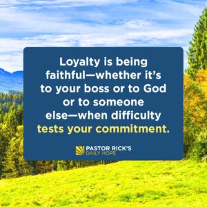 Rick Warren Instagram - Loyalty is a quality that is in short supply in our society today, especially in the workplace. Join Pastor Rick as he teaches why the Bible says being loyal and consistent is important in your work in today’s #DailyHope devotional. Click the link in profile or visit http://bit.ly/pastorrick.