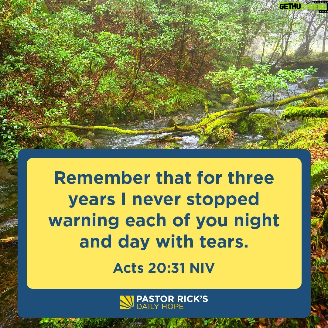 Rick Warren - 2K Likes - It’s not always easy to warn people about the consequences of their choices in a loving way, but sometimes God calls believers to do it. Discover more in today’s #DailyHope devotional. Click the link in profile or visit http://bit.ly/pastorrick.