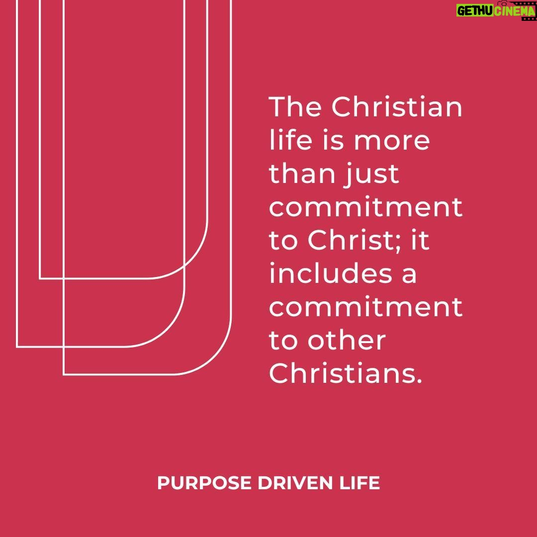 Rick Warren - 2.4K Likes - In Acts, the Christians in Jerusalem were very specific in their commitment to each other. They were devoted to fellowship. The Bible says, “They committed themselves to the teaching of the apostles, the life together, the common meal, and the prayers.” God expects you to commit to the same things today.
Learn More: http://purposedriven.com
#PurposeDrivenLife