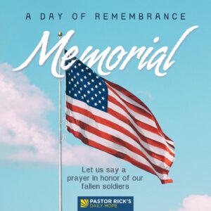 Rick Warren Instagram - The Bible says in John 15:13, "Greater love has no one than this: to lay down one’s life for one's friends" (NIV).

On this US Memorial Day, we pause to pay tribute to those who have given their lives and made the ultimate sacrifice to secure freedom and justice, and we pray for families who hurt and mourn the loss of their loved ones.