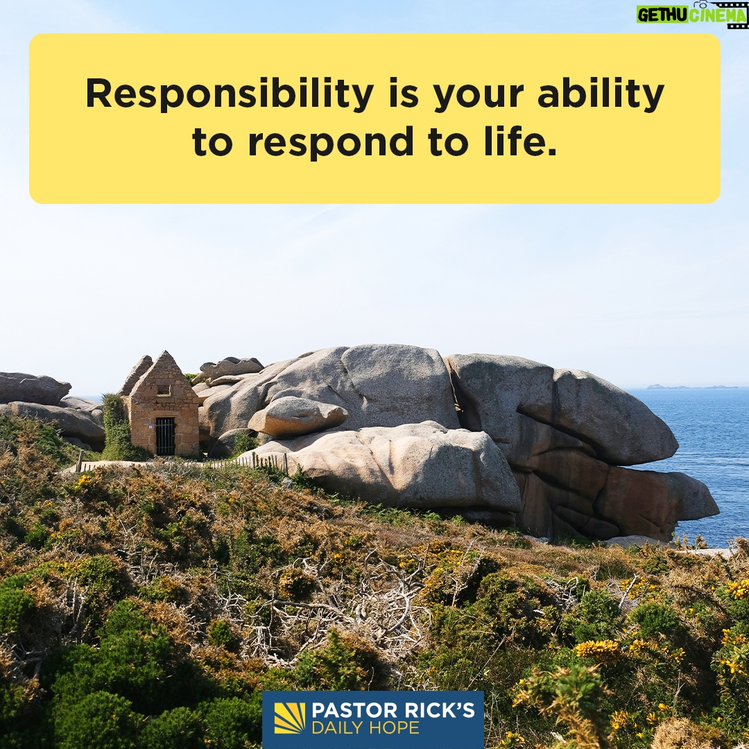 Rick Warren - 1.7K Likes - Many in our world live by the motto, “I’m not responsible for anything. It’s not my fault!” But God has given you the gift of responsibility for a purpose.
Discover what it is in today’s #DailyHope devotional. Click the link in profile or visit http://bit.ly/pastorrick.
