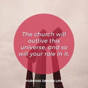 Rick Warren Instagram - The church is indestructible and will exist for eternity. It is so significant that Jesus died on the cross for it. “Christ loved the church and gave his life for it.”

Learn More: http://purposedriven.com
#PurposeDrivenLife