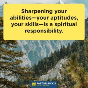 Rick Warren Instagram - You probably have God-given abilities that you don’t use.

Find out how to cultivate them, and how they can be used for good and for God’s glory, in today’s #DailyHope devotional. Click the link in profile or visit http://bit.ly/pastorrick.