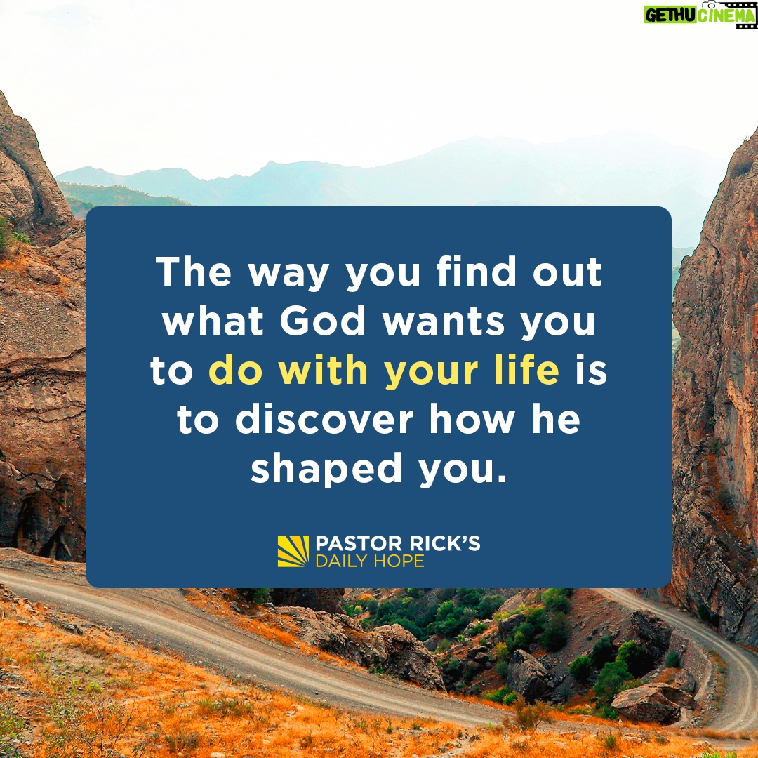 Rick Warren - 2.9K Likes - Spiritual gifts, Heart, Abilities, Personality, Experiences—these are the five things that make you, you.
Discover four reasons for discovering and living out your SHAPE in today’s #DailyHope devotional. Click the link in profile or visit http://bit.ly/pastorrick.