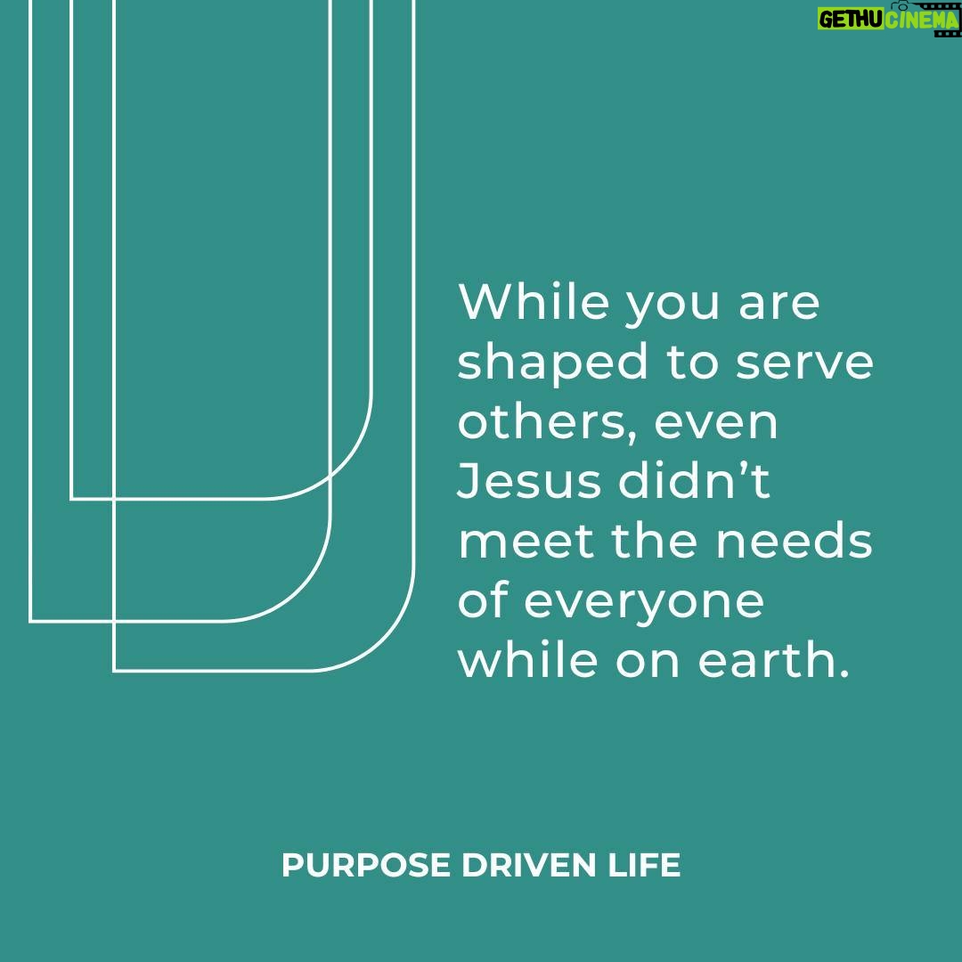 Rick Warren - 2.5K Likes - You have to choose whom you can best help, based on your shape. You need to ask yourself, “Who do I have a desire to help most?” Jesus said, “I commissioned you to go out and to bear fruit, fruit that will last.” Each of us bears different fruit.
Learn More: http://purposedriven.com
#PurposeDrivenLife