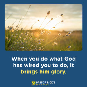 Rick Warren Instagram - When you serve God out of design rather than duty, it brings God glory and brings you delight.

Find out how to live this way in today’s #DailyHope devotional. Click the link in profile or visit http://bit.ly/pastorrick.