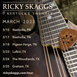 Ricky Skaggs Instagram - Don't miss your chance to see Ricky Skaggs & Kentucky Thunder live on the road in March! Visit rickyskaggs.com/tour for more details!
.
📷: @81crowe 
.
#rickyskaggs #ontour #ontheroad #tourdates #bluegrassmusic #countrymusic
