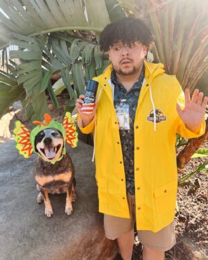 Rico Rodriguez Instagram - There’s a dilophosaurus right next to me, isn’t there? 👀😬🦖