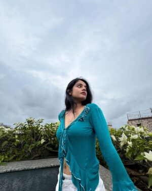 Riddhi Kumar Instagram - Blue is the warmest color 🌧️⚡️