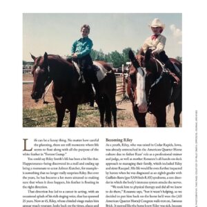 Riley Smith Instagram - It’s been a long, wonderful journey from a kid on my parents horse ranch in Iowa to where I’m at today. Thank you to the @officialaqha Journal and Julie Bryant for writing this story. 

Growing up, my dad had every Quarter Horse Journal in his library, and my favorite part of all of this was his text saying “Now I’ve got a granddaughter in the Journal!” 
Hard copies on stands and via the AQHA
#americanquarterhorse #aqha