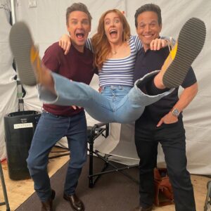 Riley Smith Instagram - The Dad’s are back!!!
#seasonfour #nancydrew 
@iamscottwolf @kennedymcmann 
@cw_nancydrew