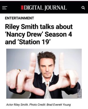 Riley Smith Instagram - Always a pleasure sitting down for a chat with @digitaljournal ..
We talked @cw_nancydrew @station19 , life philosophies and so much more. 
Artwork by @bradley206