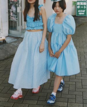Rina Ohta Instagram - Mother & Daughter 🌸🩵🦢

All clothes from @ceciliebahnsen 

Photographer: @yuji_w57 
Stylist: @nao_now 
Make up: @maki_iii 
Hair stylist: @wakaadachi 
Retouch: @paul_drozdowski_re