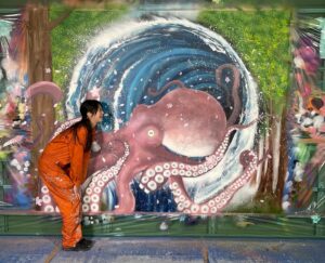 Rio Yamashita Instagram - 「春を背負って、福が来る」
スプレーアート制作過程

#プレバト
#スプレーアート
#sprayart  #art