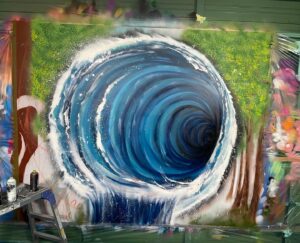 Rio Yamashita Instagram - 「春を背負って、福が来る」
スプレーアート制作過程

#プレバト
#スプレーアート
#sprayart  #art