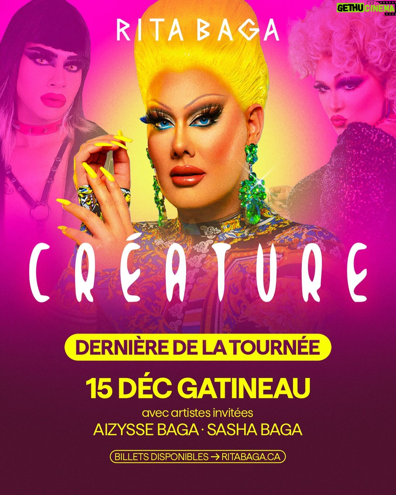 Rita Baga - 3 Likes - 112 représentations, près de 50 000 billets vendus et trois ans de travail 🥹❤️
On se voit le 15 décembre à @salleodyssee GATINEAU pour la dernière représentation!
Il reste quelques billets au balcon (on voit très bien de partout ne vous inquiétez pas) 😎😂, disponibles sur ritabaga.ca
Et on termine ça en famille, avec deux de mes filles ❤️ @sashabagaz et @aizyssebagaz
Soyez-y, ce sera HISTORIQUE!
LAST SHOW OF THIS TOUR!!!