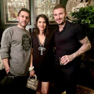 Ritesh Sidhwani Instagram - What’s better than meeting the legendary @davidbeckham ? Meeting him twice in one day. 
His warmth and grace are as remarkable as his talent. Thank you @sonamkapoor and @anandahuja for being the perfect hosts and for a wonderful evening.