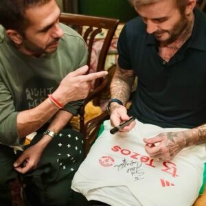 Ritesh Sidhwani Instagram - What’s better than meeting the legendary @davidbeckham ? Meeting him twice in one day. 
His warmth and grace are as remarkable as his talent. Thank you @sonamkapoor and @anandahuja for being the perfect hosts and for a wonderful evening.