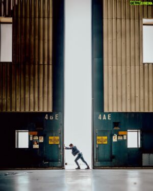 Riyadh Khalaf Instagram - “Make way, Airbus coming through!” J’adore this shot from the @flysas hangar last week🚪✈️🚪