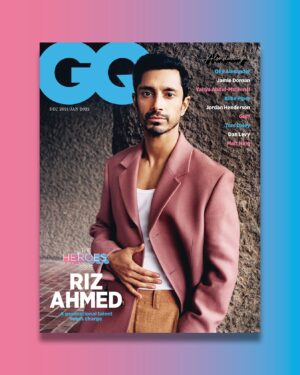 Riz Ahmed Instagram - Thank you @britishgq for this cover...I know I'm not saving the planet or lives or anything really, but I agree it takes guts to wear pastel shades. Also was bustin' a tank top on a cold day, so, yea... #GQHeroes

--—

🙏🏽 @jonathangq 

📸: @tung_walsh 

👕: @luke_jefferson_day 

💇🏽‍♂️: @tarahmakeup
