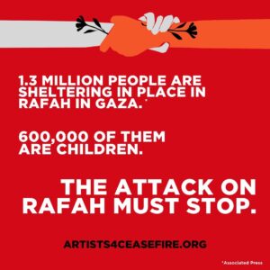 Riz Ahmed Instagram - The Israeli military’s attack on Rafah puts 1.3 million Palestinians taking refuge — including 600,000 children— in catastrophic danger. 

We need a permanent ceasefire NOW— not a pause or temporary ceasefire. The killing must stop!

There is nothing that justifies the killing of children — in Gaza, or anywhere. 

World leaders must act NOW to save lives and move us towards a future rooted in freedom, justice, dignity, and peace for all people.

#AllEyesOnRafah
#PermanentCeasefireNow
#Artists4Ceasefire