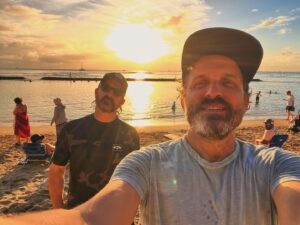 Rob Benedict Instagram - See Bob and Dick in Hawaii. 

@dicksp8jr #nofilter