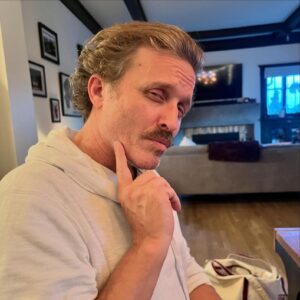 Rob Benedict Instagram - Me after learning what #mewing is. 
Don’t know if I did it right. 
Don’t think I want to know.