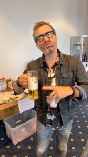 Rob Benedict Instagram - This is how ya do it!
#badpour #germany #beer 
#snapchatfilter @billy.moran @innocuous_flop @mborja04