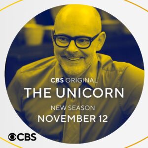 Rob Corddry Instagram - Why am I smiling? Because The Unicorn season 2 premieres Nov 12th at 9:30. 

Why am I yellow? I can’t answer that question. 
#cbs #nofilter #sohandsome