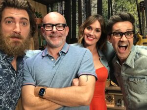 Rob Corddry Instagram - @hayeslady and myself were treated to a wonderfully mythical morning by @rhettmc and @linkneal on Good Mythical Morning: https://youtu.be/THcmHPVmTJQ