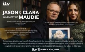 Rob Delaney Instagram - Our friends Jason & Clara have made a brave and beautiful film about their magical daughter Maude who died of sepsis when she was 2. It’s on ITV this Thursday at 9pm. I saw it last night and it floored me. I wish it were much, much longer so I could’ve seen more of lovely Maude and listened to Clara and Jason talk about her. Incredible love in this film and it also, critically, shines a light on sepsis, which kills thousands and thousands of people each year, so many of them unnecessarily. Go to sepsistrust.org to learn more and watch this film. ❤️❤️