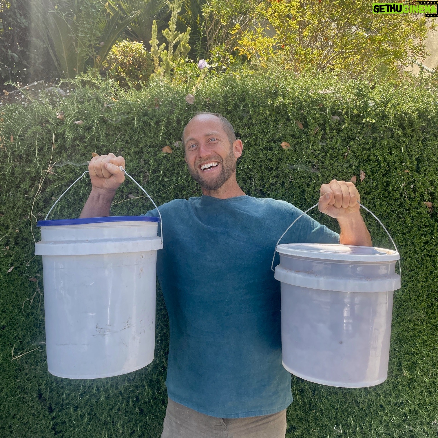 Rob Greenfield - 1.4K Likes - I compost my poop and I'm not ashamed of it.
In fact, I take great joy in the act and in sharing this practice with others.
These are two buckets of my own poop (mixed with sawdust of course) from my time in Los Angeles. I've used a flush toilets only a couple dozen times since I left Asheville 3 months ago.
I've been taking part in the practice of composting poop, also called "humanure", for close to a decade now. It is safe, effective and both a local and global solution for the times we are in.
What I love about this practice is that it requires no money or resources, is very easy to do, and makes an instant positive contribution to our ecosystems. On the larger scale, if as a humanity we embraced this practice we could build our soils back up, break free from industrial fertilizers and corporate control and create incredible biodiversity and resilience. Imagine 8 billion humans poop being composted back into our soil, rather than flushed down the drain or dumped haphazardly.
I have shared my love for the practice of humanure with thousands of people over the last decade. Today, I am looking for someone in LA who would like to start composting their poop at home. I'll come over and build the simple compost toilet and compost pile with them. And I'll kick start the pile with the contents of these two buckets! If this is you, please comment or email me!
Love,
Robin
Learn more about composting human poop: robingreenfield.org/humanure