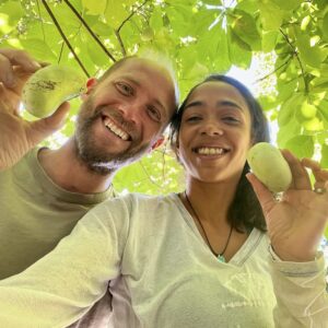 Rob Greenfield Instagram - Congratulations to my Dear Friend Liz Virgo @lizvirgoslife  on accomplishing a year without grocery stores! 

It has been a great joy to watch Liz on her journey of breaking free from the industrial food system and reconnecting the gifts of Earth.
Over the last two years she has learned to forage an abundance of food and medicine, grow more foods and medicines in her garden and source her food from local farmers and gardeners.
Liz is the mother of two young children and leads a very busy life. I greatly respect her courage and willpower to attempt such a challenging endeavor. 

This photo is of Liz and I foraging pawpaws in fall of 2022, a few months before her year without grocery stores began. We’ve done a lot of work together to deepen our connection with Earth and our plant and animal relatives, as well as to become better servants to humanity. My friendship with Liz is one of the most meaningful connections I have and together we have grown substantially.

I am excited for decades more of service together and to seeing what Liz accomplishes with her life!
You are very welcome to follow Liz on her page @lizvirgoslife 

Love,
Robin