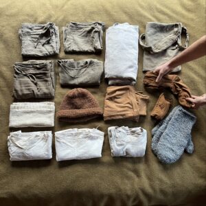 Rob Greenfield Instagram - I am so close to achieving complete liberation from industrial clothing and to owning solely homemade, natural fiber, naturally dyed clothing!

When I was a child I would feel so excited about getting a new clothing item. That excitement hasn't existed for the last 15 years or so. But now, I feel more excitement than I've ever felt before! There is such connection and intention in every single clothing item I am wearing. 

Everything I'm wearing in this photo is homemade, naturally dyed and made of natural fibers, except the sweater. However even the sweater I have naturally dyed with black walnuts. I feel SUCH a strong love for and connection to the black walnut tree now. I plan to spend the rest of my life in love with this plant friend. 

Soon, I hope to embark on the experiment of dying my shirts green with weld and woad, two plants that I just learned about this year. 

This is all part of my dream to return to Earth one day - to become soil - along with the simple, natural clothing on my body.

I have shared extensive details about my path of liberation and reconnection to my clothing, including photos of the black walnut dying process and wearing each of the items. You can read this at www.robingreenfield.org/clothes

Love,
Robin